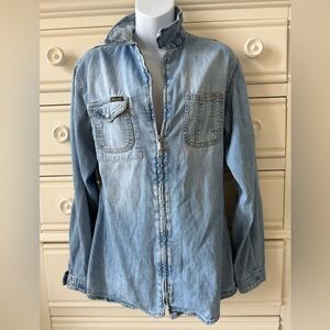 Diesel Light Blue Denim Jacket-with zipper